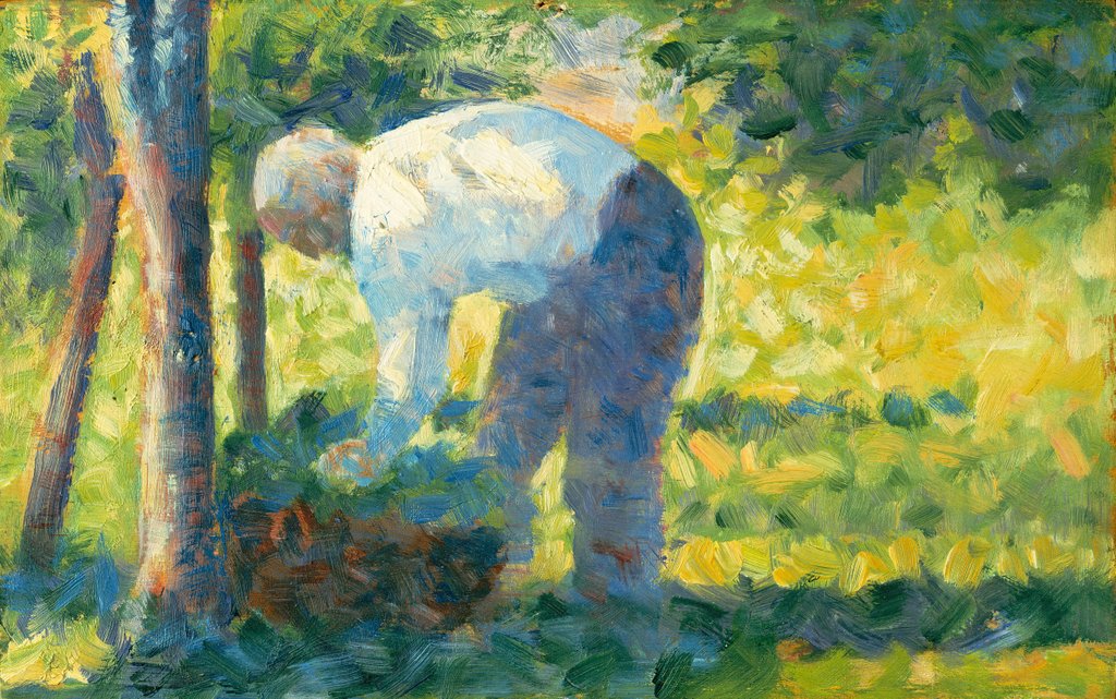 Detail of The Gardener, 1882-83 by Georges-Pierre Seurat
