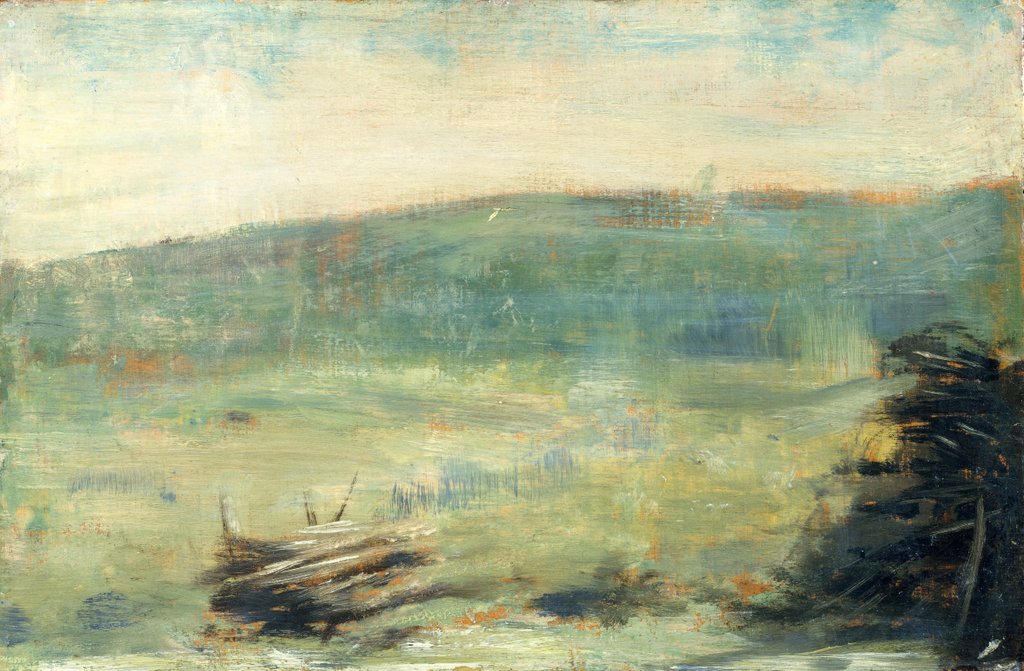 Detail of Landscape at Saint-Ouen, 1878 or 1879 by Georges-Pierre Seurat