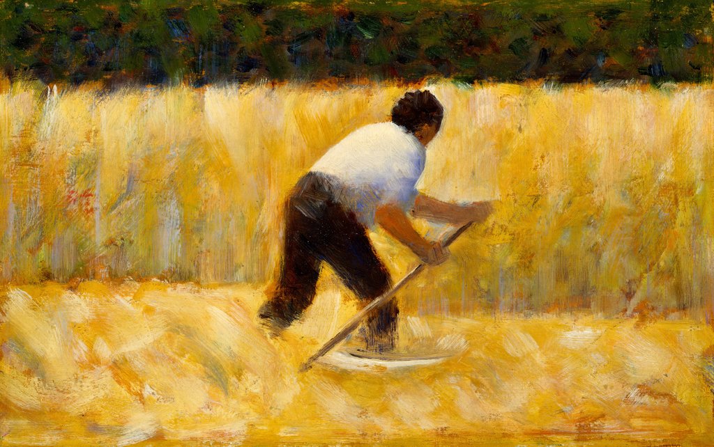 Detail of The Mower, 1881-82 by Georges-Pierre Seurat