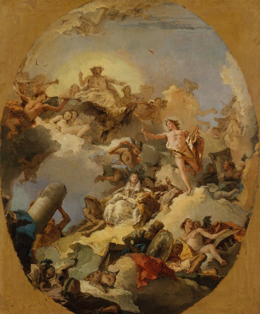 Detail of The Apotheosis of the Spanish Monarchy, 1760s by Giovanni Battista Tiepolo