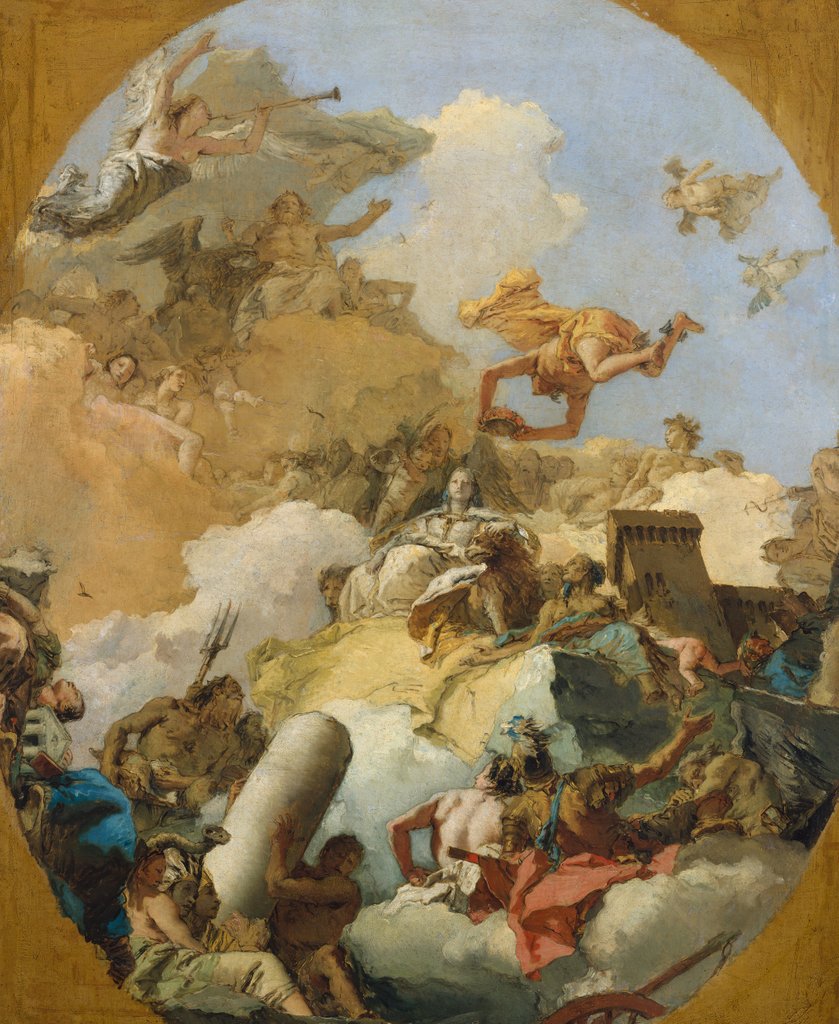 Detail of The Apotheosis of the Spanish Monarchy, 1760s by Giovanni Battista Tiepolo