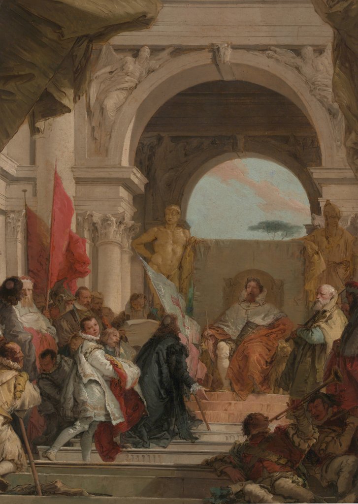 Detail of The Investiture of Bishop Harold as Duke of Franconia, ca. 1751-52 by Giovanni Battista Tiepolo