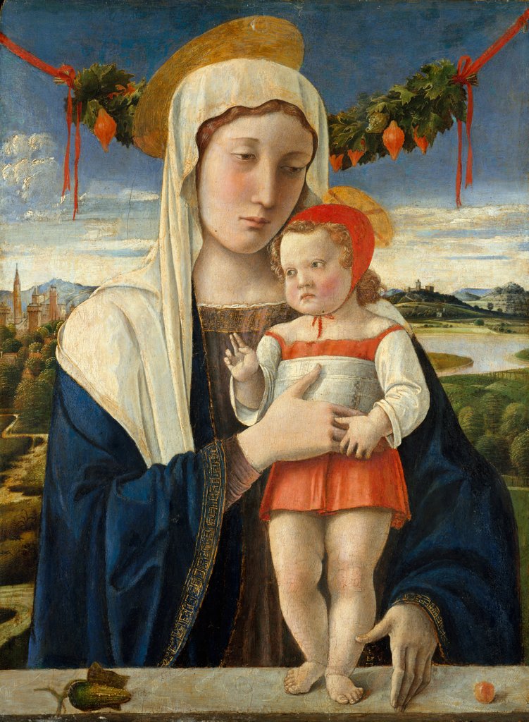 Detail of Madonna and Child, ca. 1470 by Giovanni Bellini