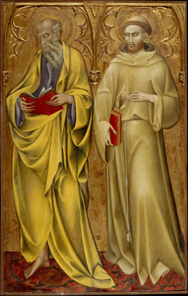 Detail of Saints Matthew and Francis, ca. 1435 by Giovanni di Paolo