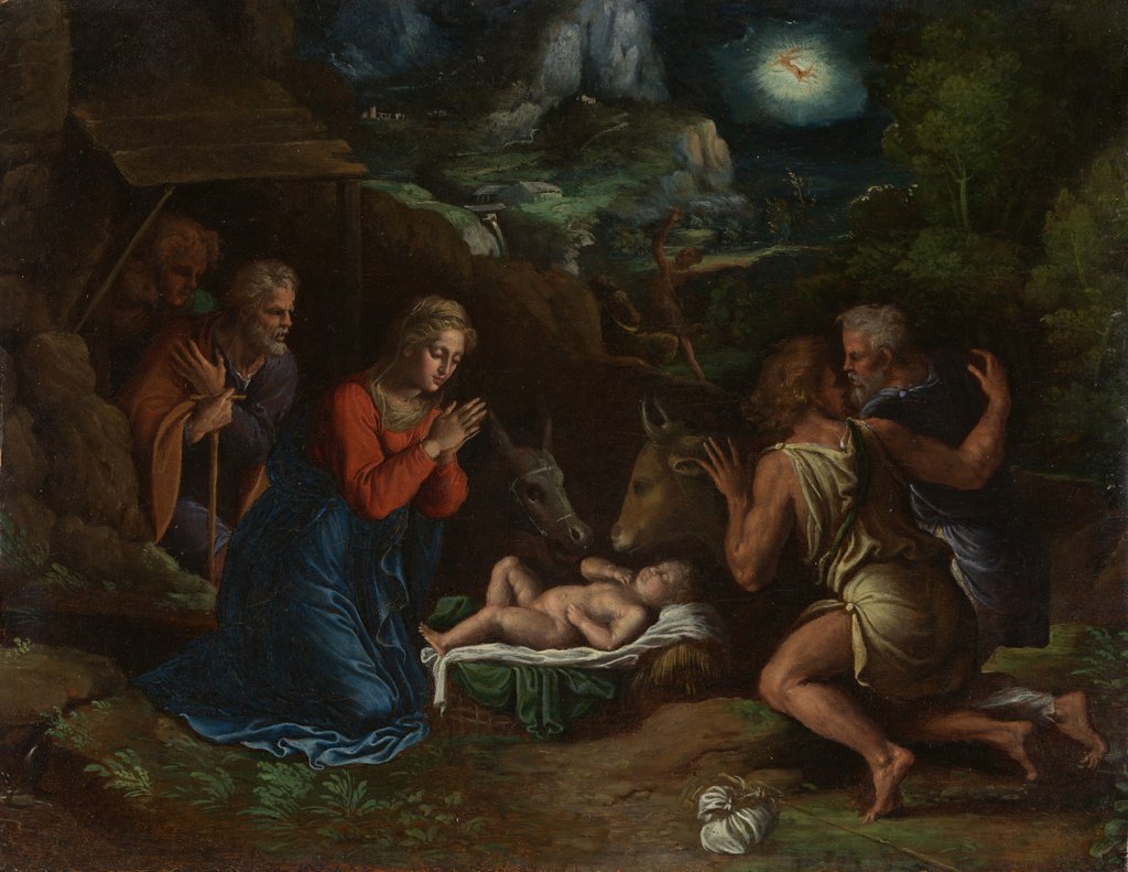 Detail of The Adoration of the Shepherds, ca. 1535-40 by Girolamo da Carpi