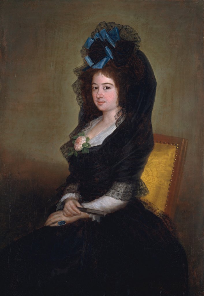 Detail of Narcisa Baranana de Goicoechea by Francisco Goya