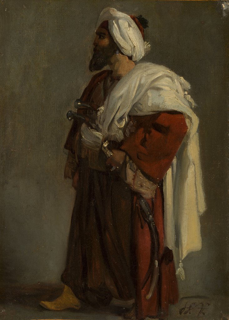 Detail of Arab Warrior, ca. 1817-22 by Émile Jean-Horace Vernet