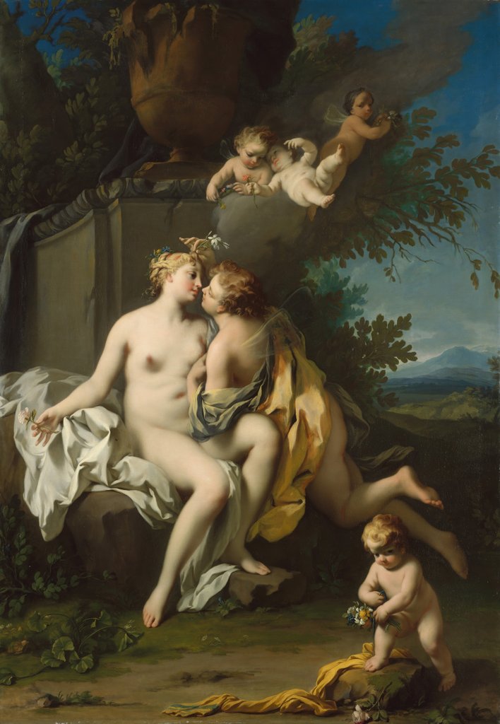 Detail of Flora and Zephyr, 1730s by Jacopo Amigoni
