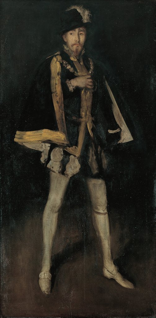 Detail of Arrangement in Black, No. 3: Sir Henry Irving as Philip II of Spain, 1876, reworked 1885 by James Abbott McNeill Whistler