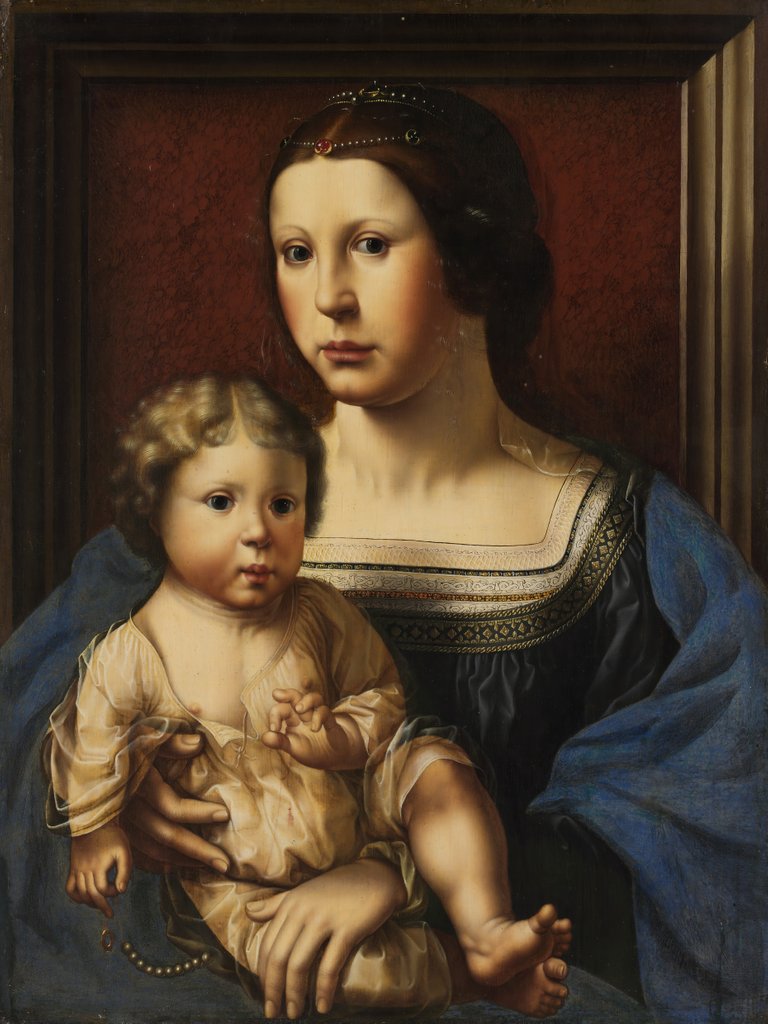 Detail of Virgin and Child by Unknown