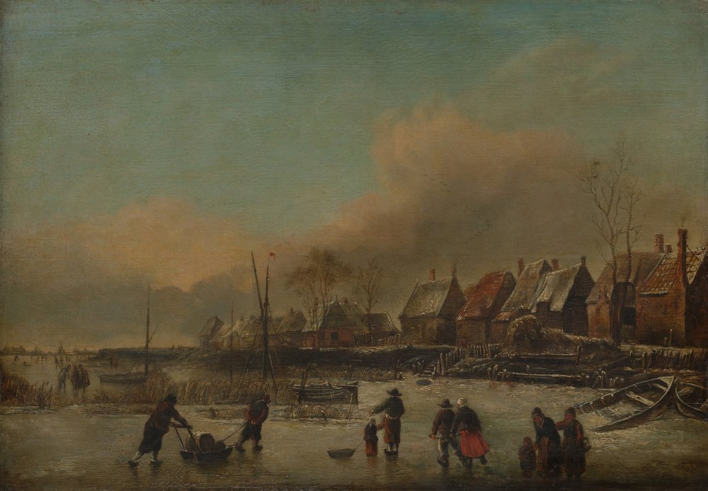 Detail of Winter Scene by Unknown
