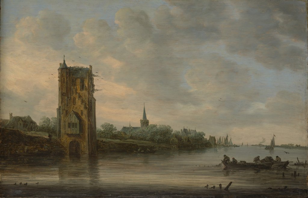 Detail of The Pelkus Gate near Utrecht, 1646 by Jan van Goyen