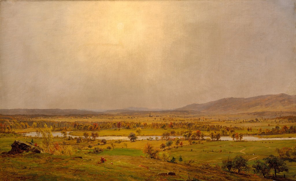 Detail of Pompton Plains, New Jersey, 1867 by Jasper Francis Cropsey
