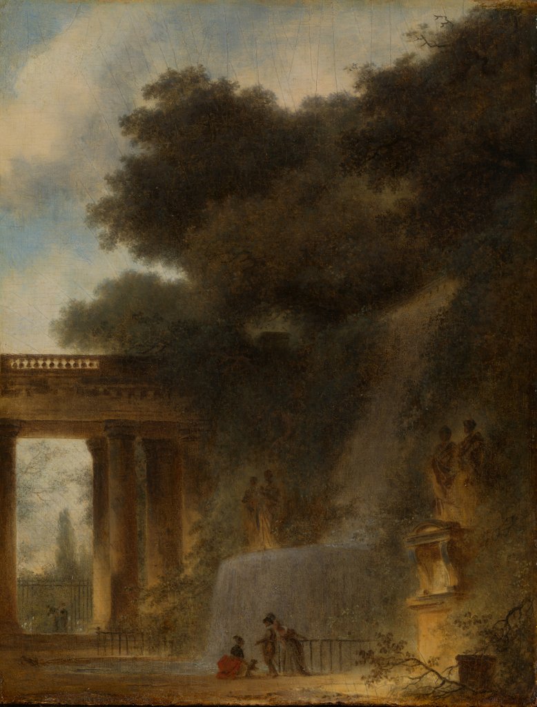 Detail of The Cascade, ca. 1775 by Jean-Honore Fragonard
