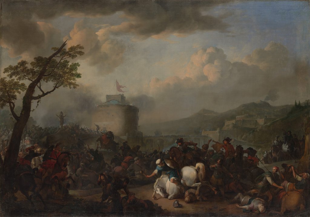 Detail of Battle Scene, 1671 by Johannes Lingelbach