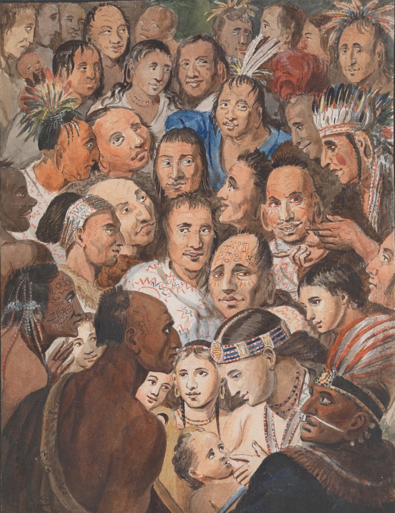Detail of Tableau of Indian Faces, 1811-ca. 1813 by John Lewis Krimmel