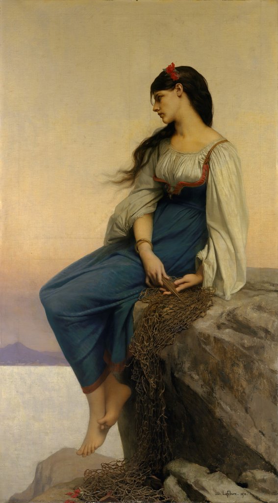 Detail of Graziella, 1878 by Jules-Joseph Lefebvre