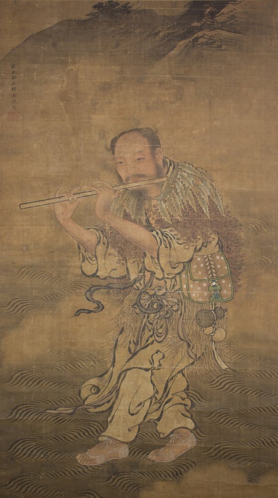 Detail of The Daoist Immortal Han Xiangzi, undated, late 15th-early 16th century by Liu Jun