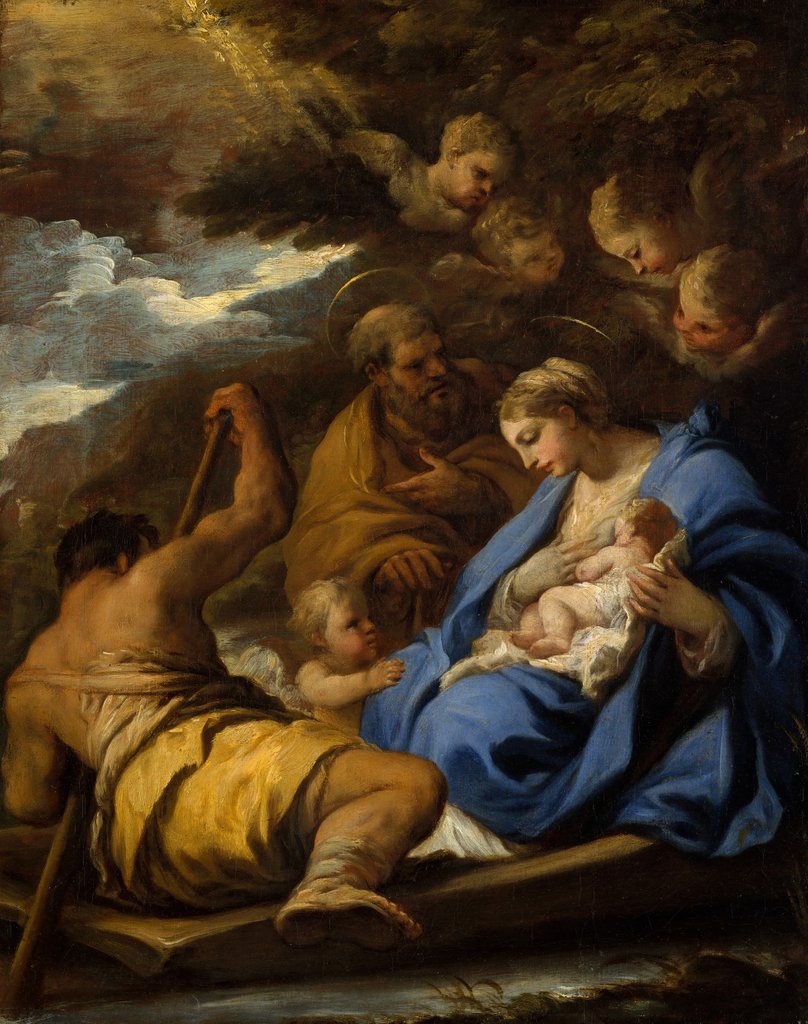 Detail of The Flight into Egypt by Luca Giordano
