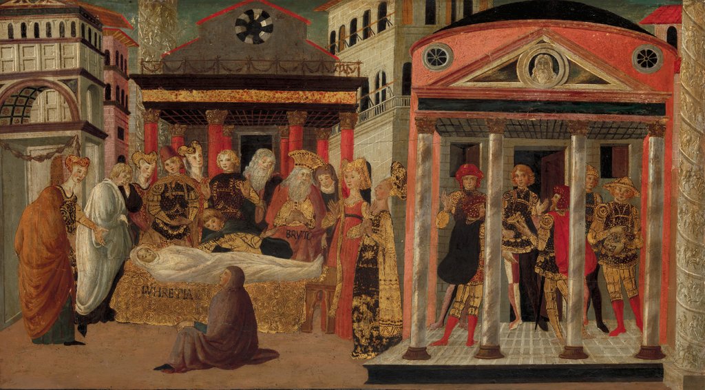 Detail of The Funeral of Lucretia, late 15th-early 16th century by Master of Marradi
