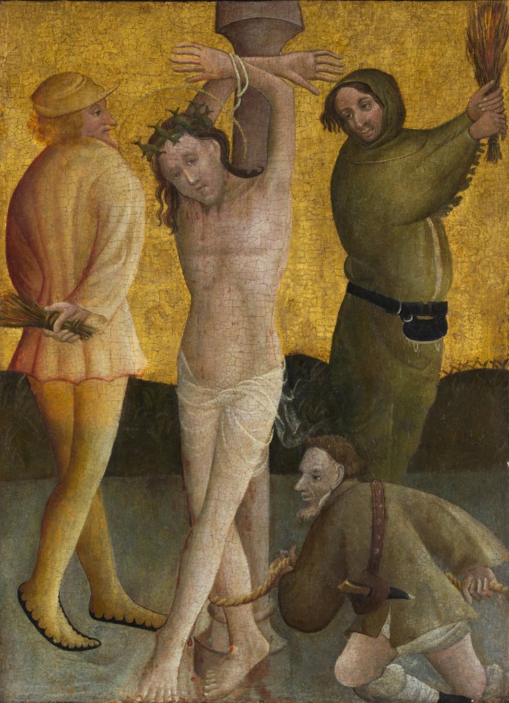 Detail of The Flagellation, ca. 1400 by Master of the Berswordt Altar