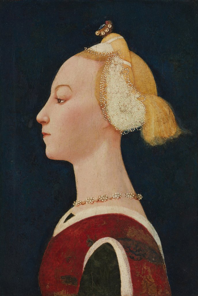 Detail of Portrait of a Woman, probably 1450s by Master of the Castello Nativity