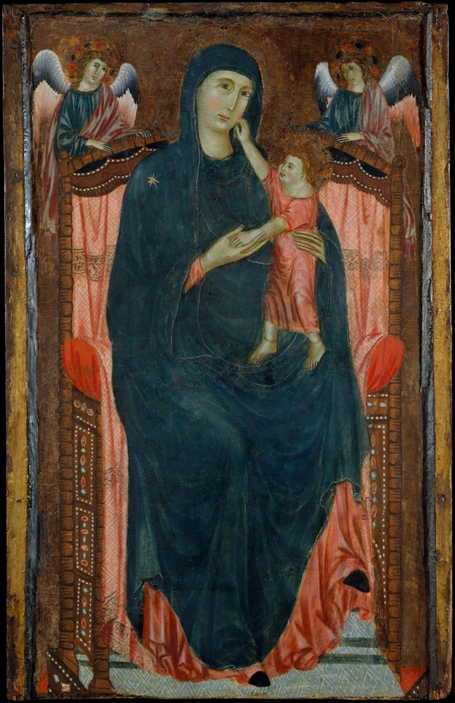 Detail of Madonna and Child Enthroned with Angels by Master of Varlungo