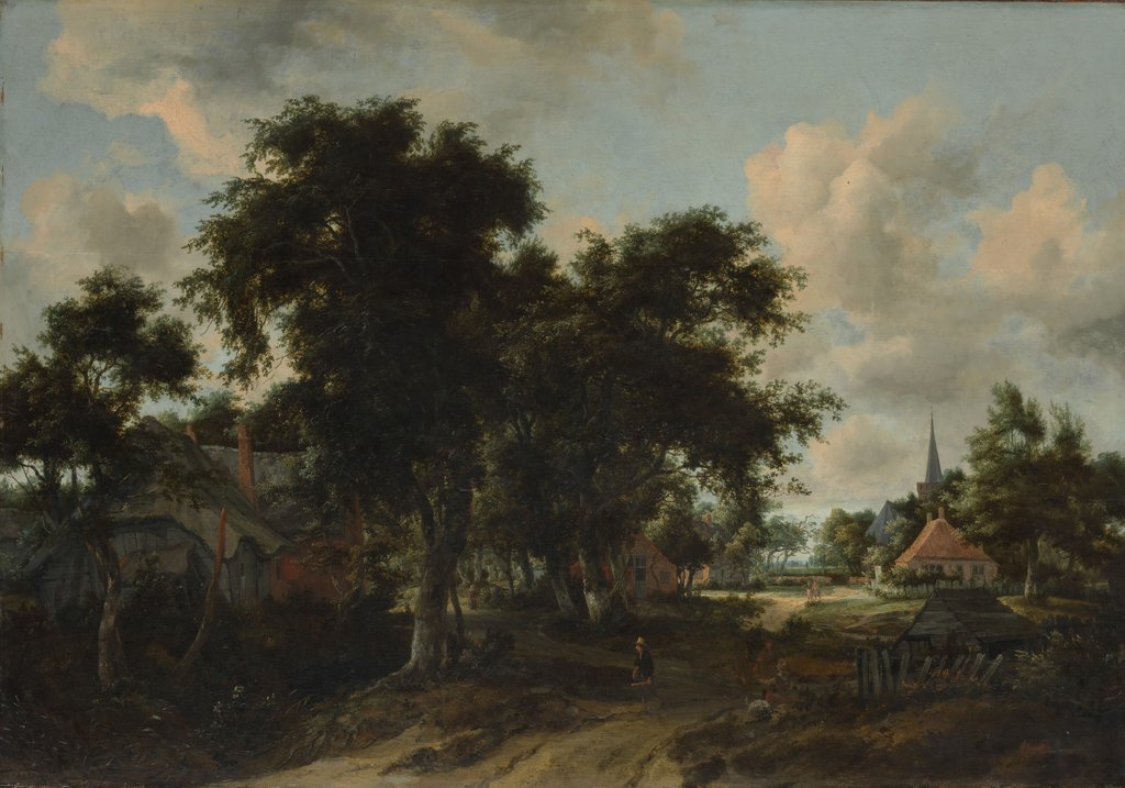 Detail of Entrance to a Village, ca. 1665 by Meindert Hobbema