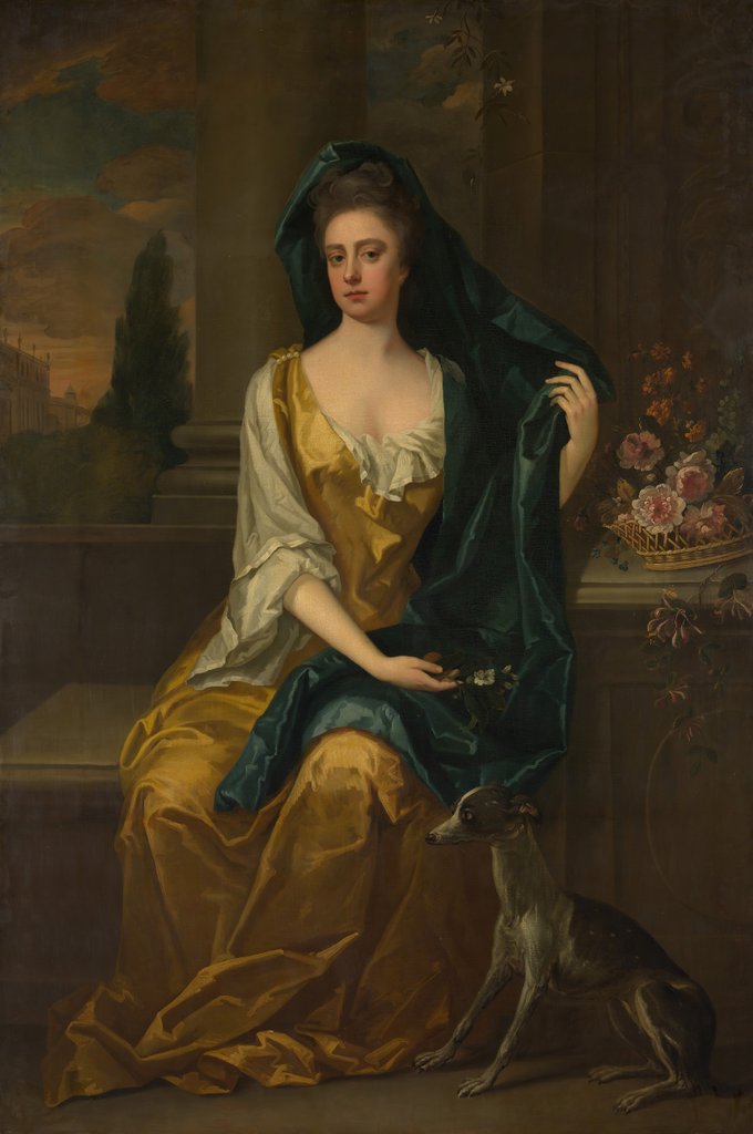 Detail of Portrait of a Woman by Michael Dahl