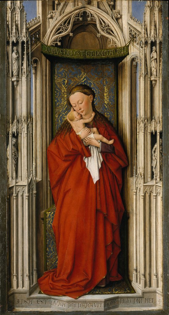 Detail of Virgin and Child in a Niche, ca. 1500 by Netherlandish Painter