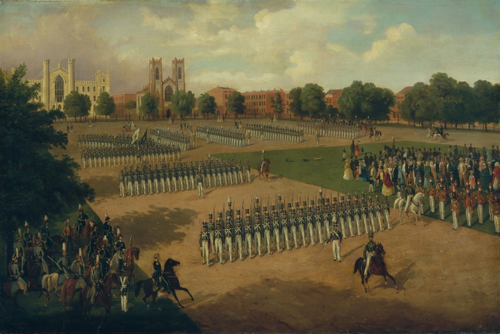 Detail of Seventh Regiment on Review, Washington Square, New York, 1851 by Otto Boetticher