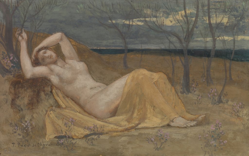 Detail of Tamaris, ca. 1886-87 by Pierre Puvis de Chavannes