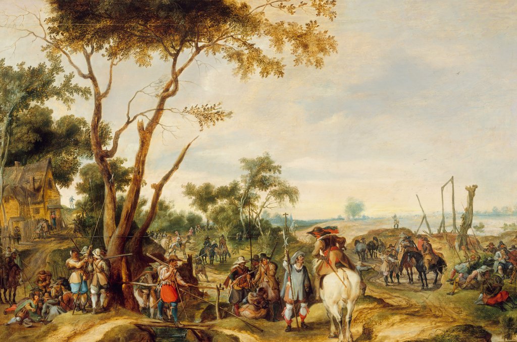 Detail of Soldiers Bivouacking by Pieter Snayers