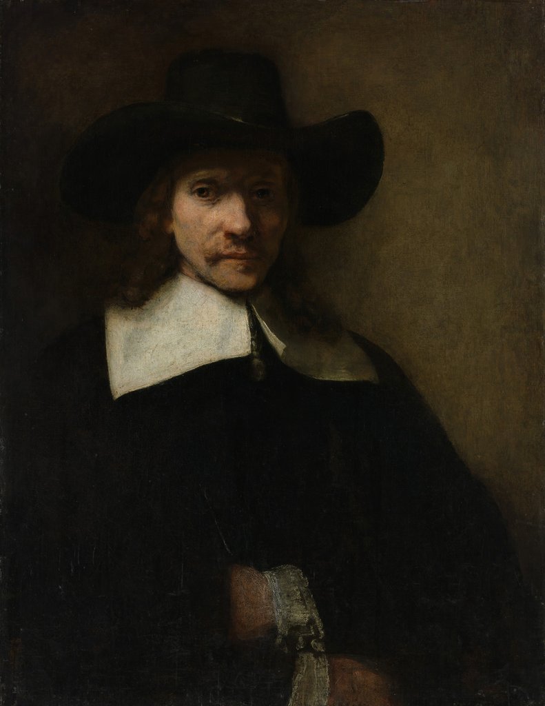 Detail of Portrait of a Man, ca. 1655-60 by Rembrandt Harmensz van Rijn