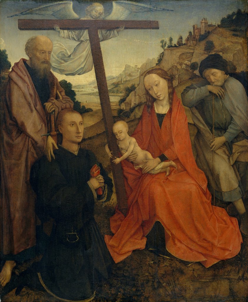 Detail of The Holy Family with Saint Paul and a Donor by Unknown