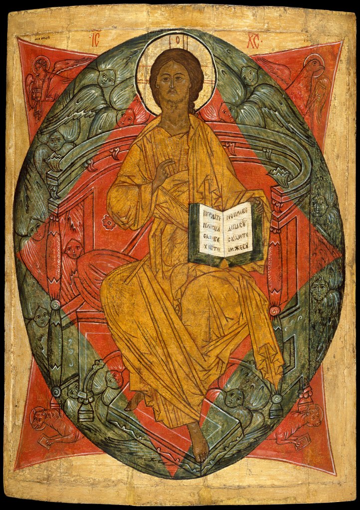 Detail of Christ in Glory by Russian Painter