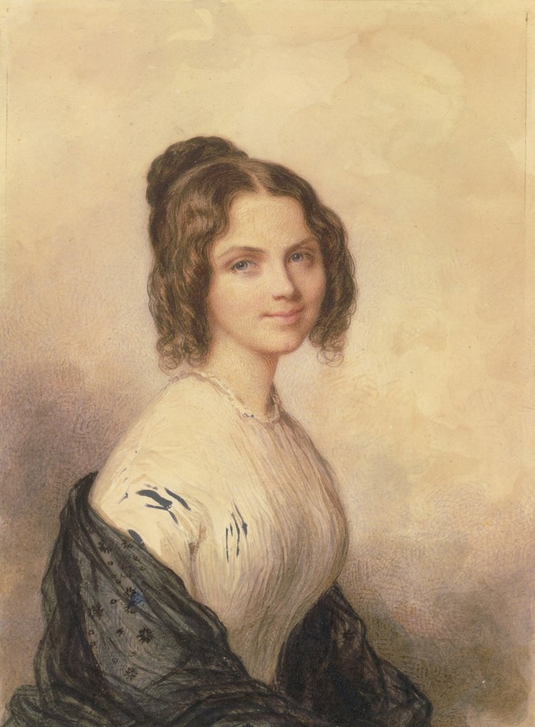 Detail of Anne Charlotte Lynch, ca. 1847 by Savinien Edme Dubourjal
