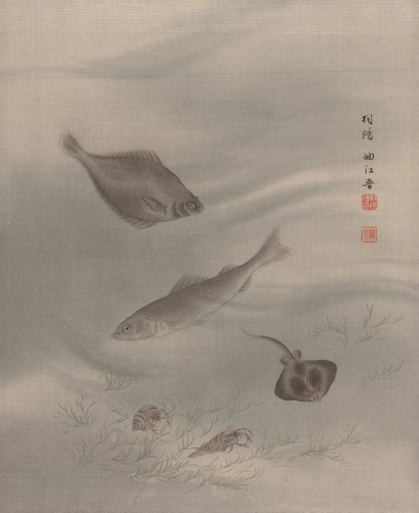 Detail of Fishes, ca. 1890-92 by Seki Shuko