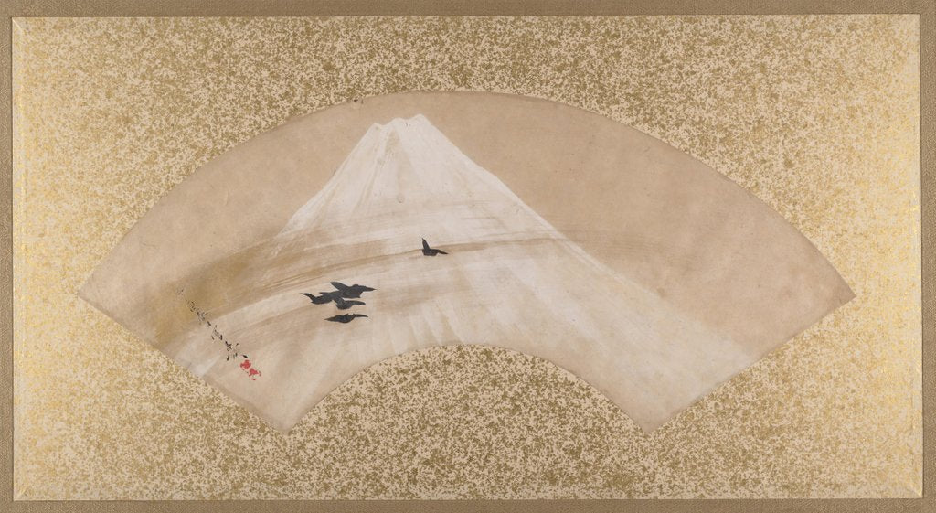 Detail of Mountains with Birds, late 19th century by Shibata Zeshin