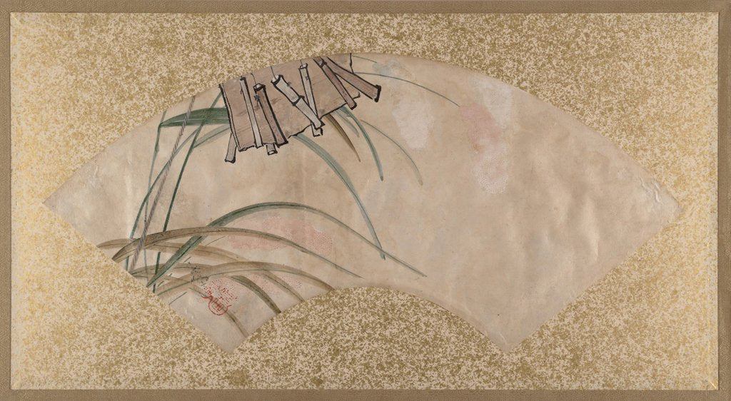 Detail of Flowers and Leaves, Clappers, late 19th century by Shibata Zeshin