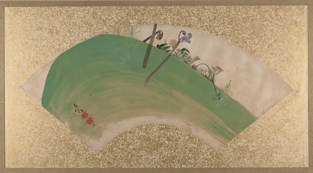 Detail of Flowers on Grass, late 19th century by Shibata Zeshin