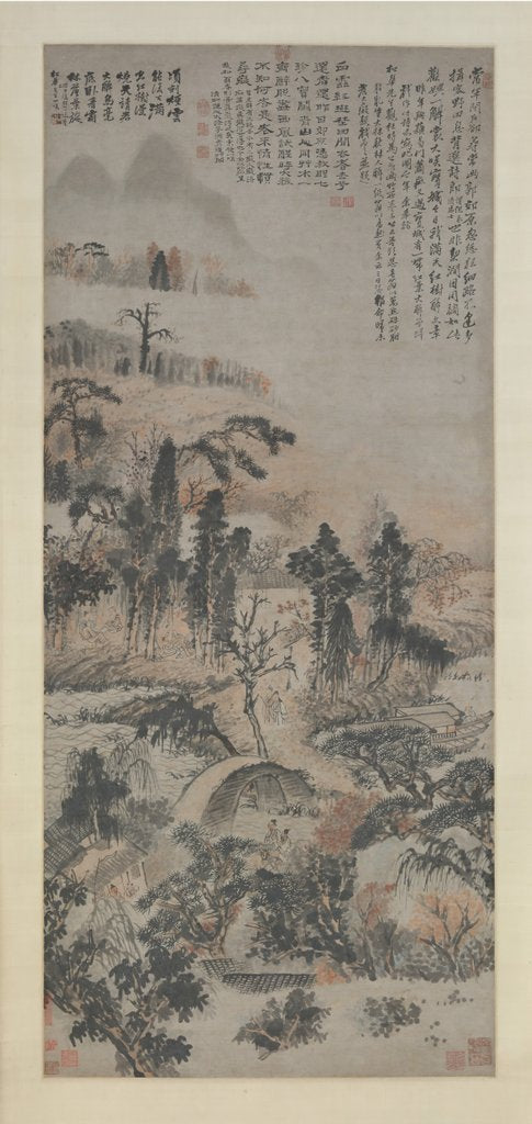 Detail of Drunk in Autumn Woods, ca. 1702 by Shitao