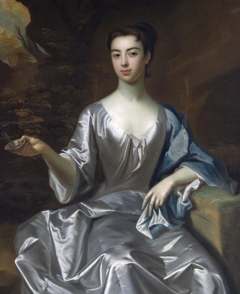 Detail of Portrait of a Woman, Called Maria Taylor Byrd, 1700-1725 by Unknown
