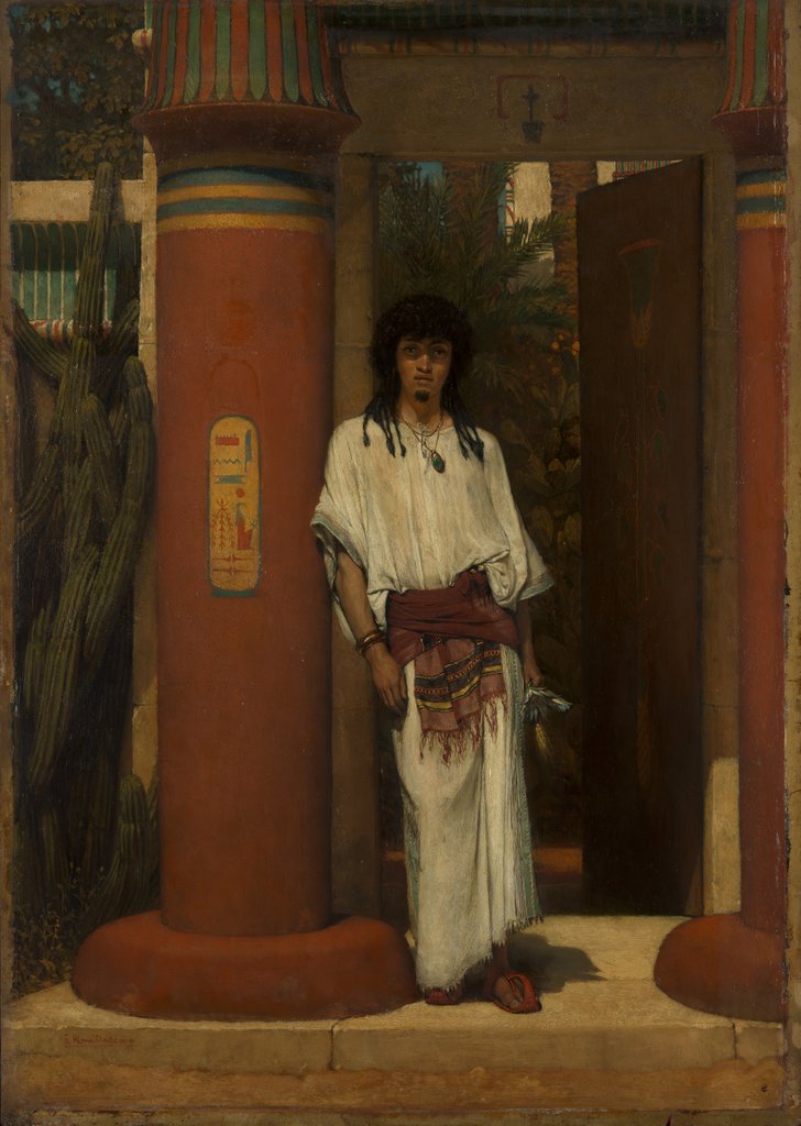 Detail of An Egyptian in a Doorway, 1865 by Sir Lawrence Alma-Tadema
