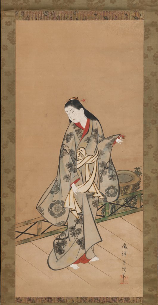 Detail of Woman on Veranda, ca. 1730 by Takizawa Shigenobu
