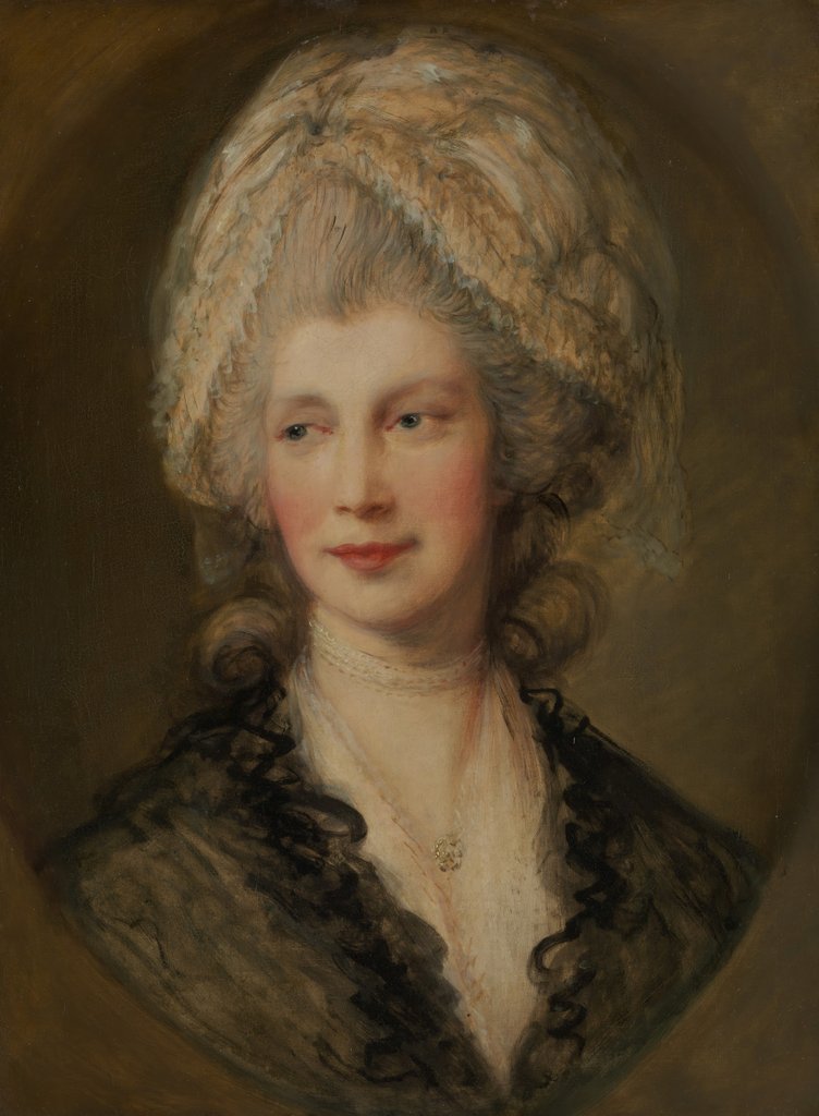 Detail of Queen Charlotte by Thomas Gainsborough