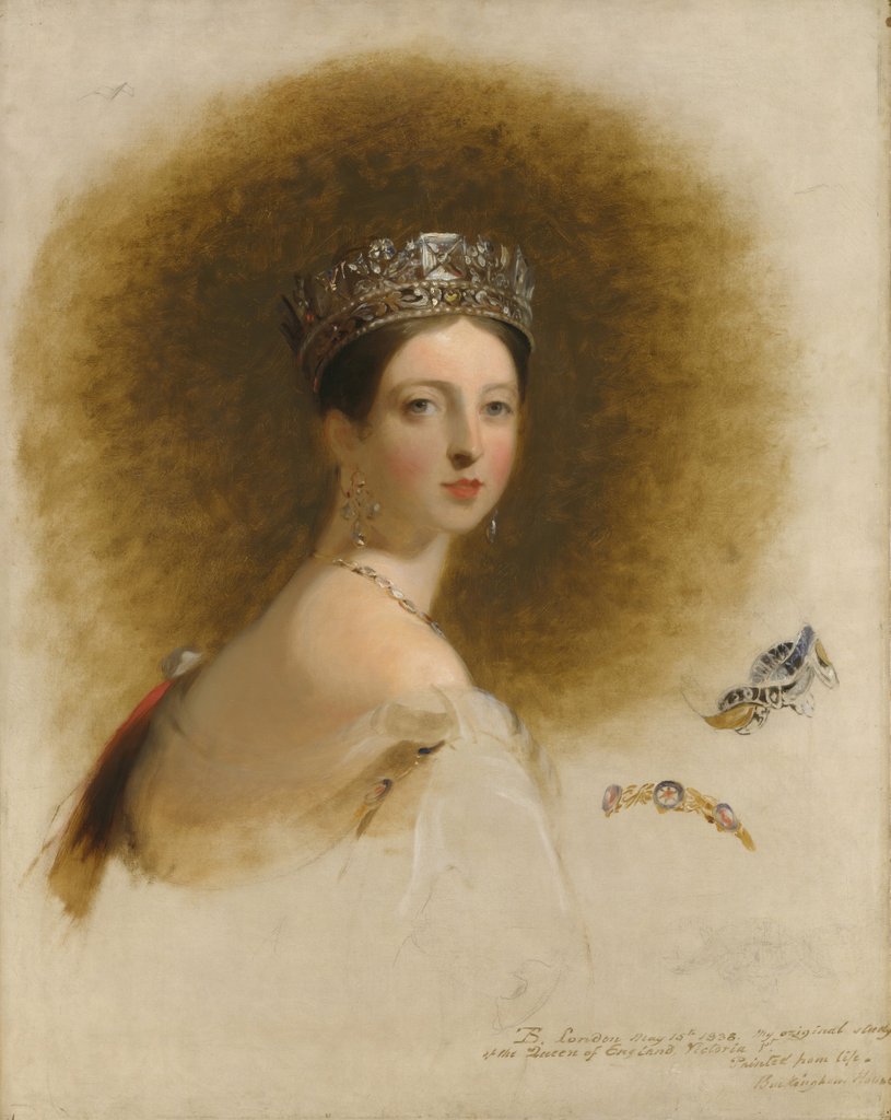 Detail of Queen Victoria, 1838 by Thomas Sully