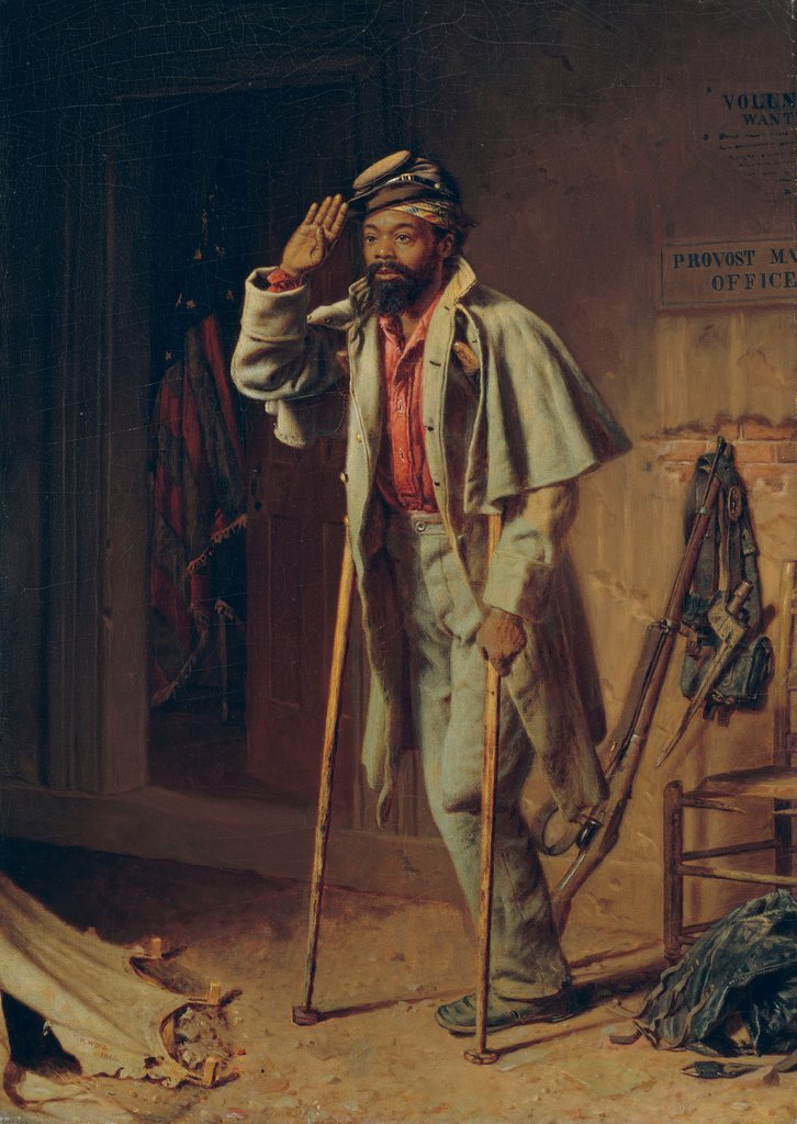 Detail of A Bit of War History: The Veteran, 1866 by Thomas Waterman Wood