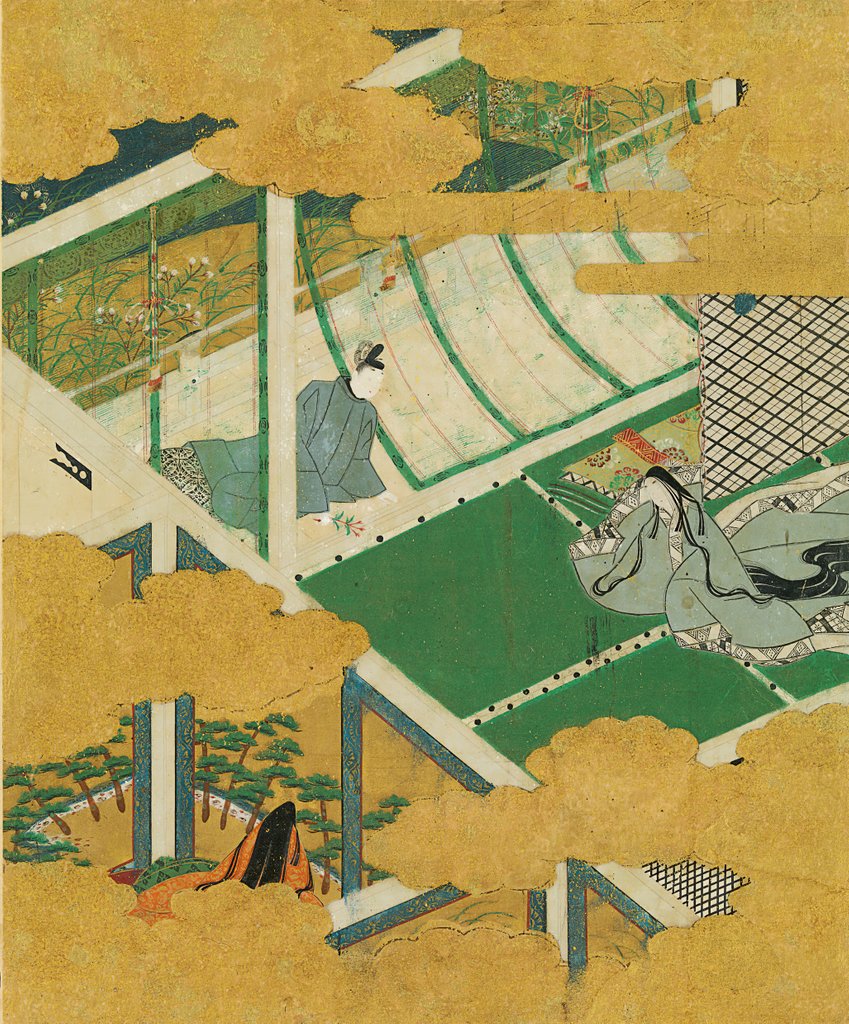 Detail of 'Mistflowers', late 16th-early 17th century by Tosa Mitsuyoshi