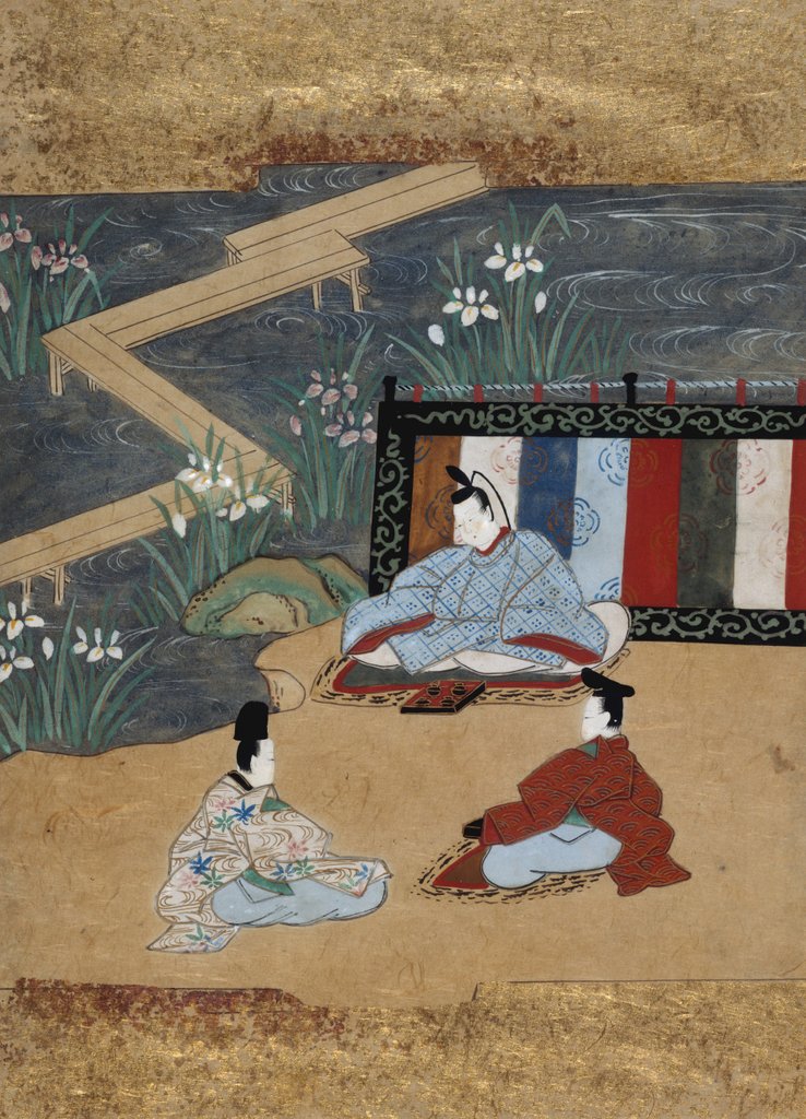 Detail of Scenes from the Tales of Ise, late 18th century by Tosa School